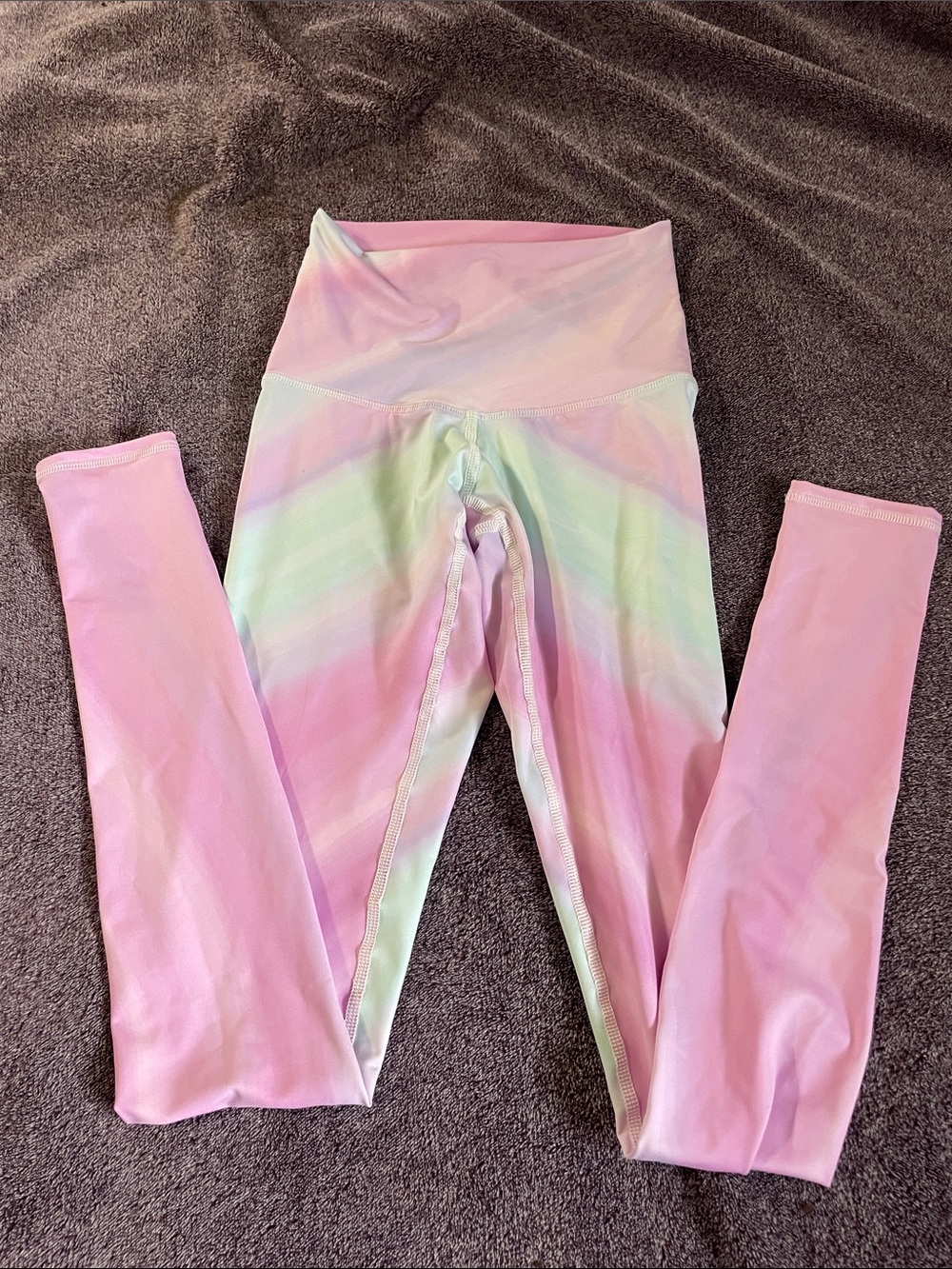 Pastel Pink Ombre High-Rise Leggings